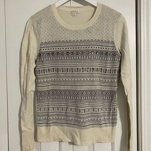 Cream and grey striped sweater